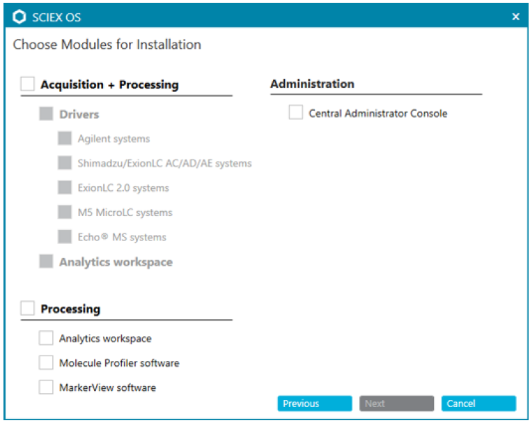Choose Modules for Installation