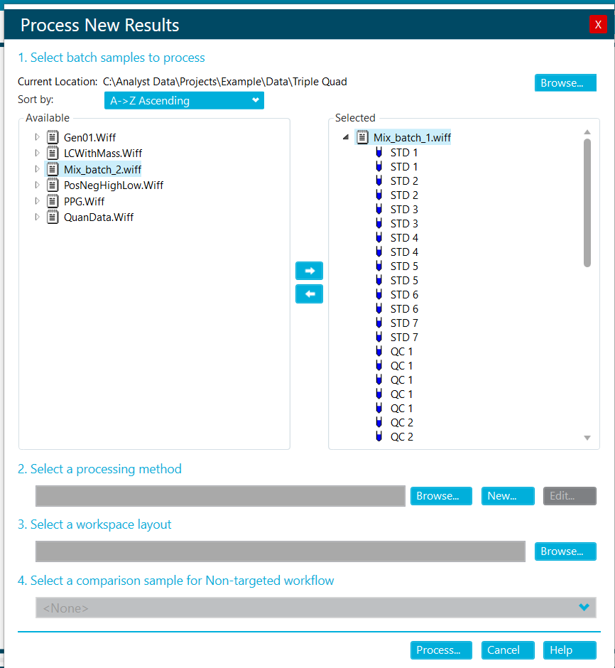 process new results screen