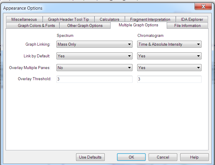 graph linking options