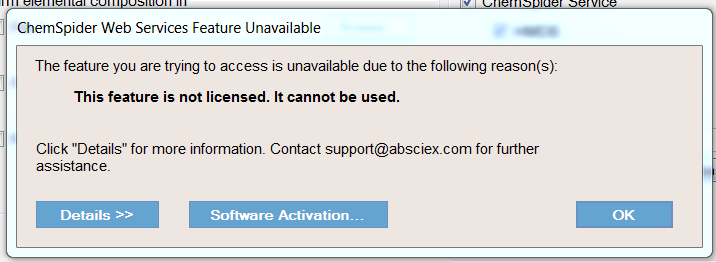 ChemSpider not installed