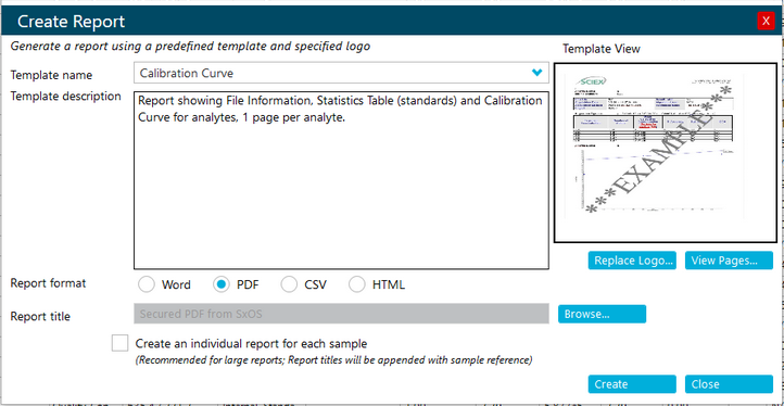 Create a report