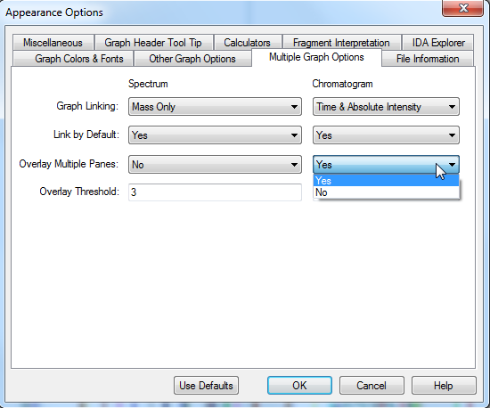 Appearance Options
