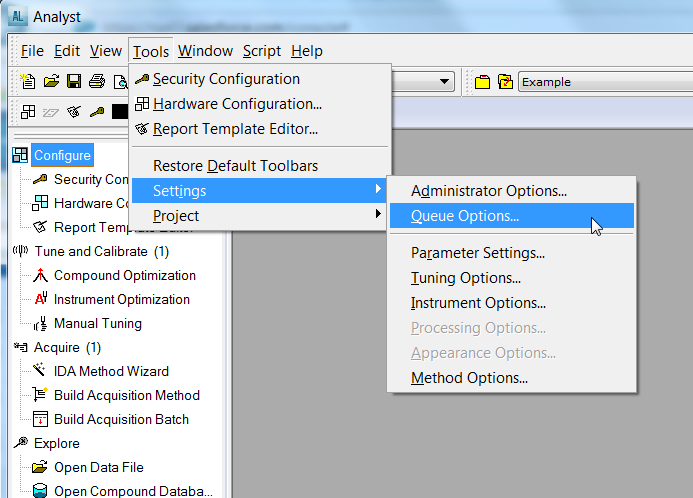 queue options