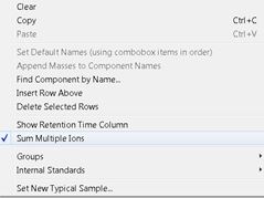 sum multiple ion feature