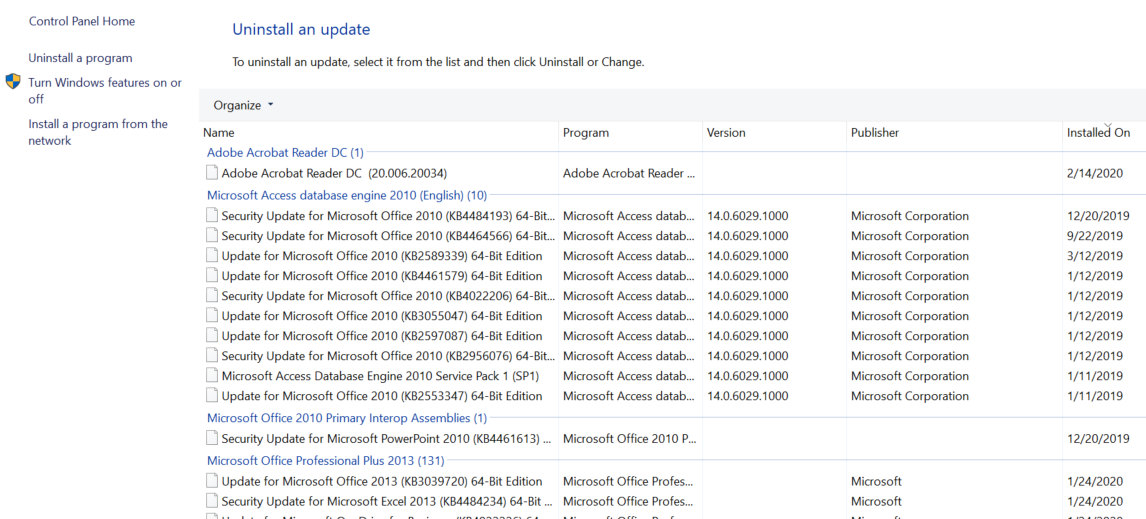 windows updates