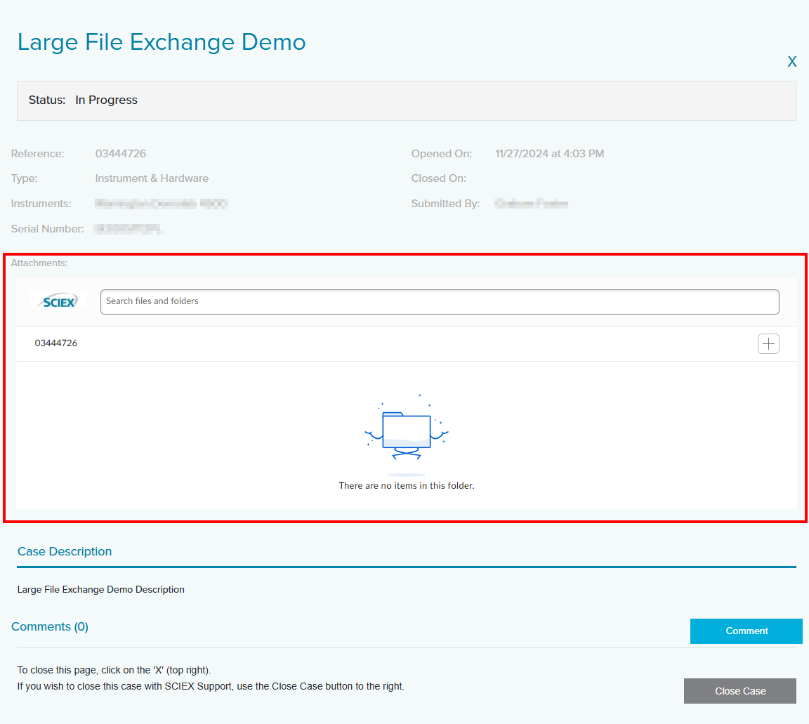 Large File Exchange Page
