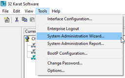 Tools menu
