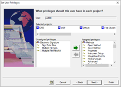 Set assigned permissions
