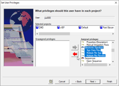Set assigned permissions