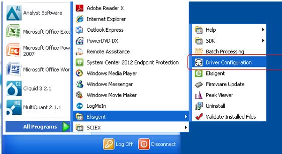 register Eksigent driver